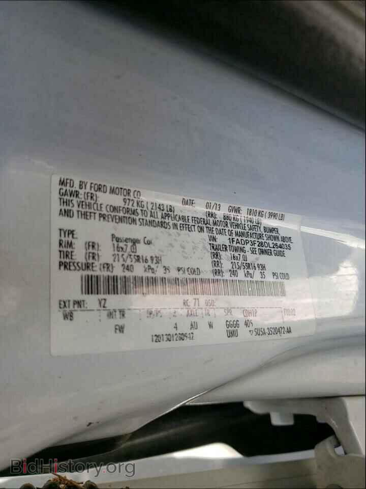 2013 FORD FOCUS - VIN: 1FADP3F28DL264035 - Фото 10