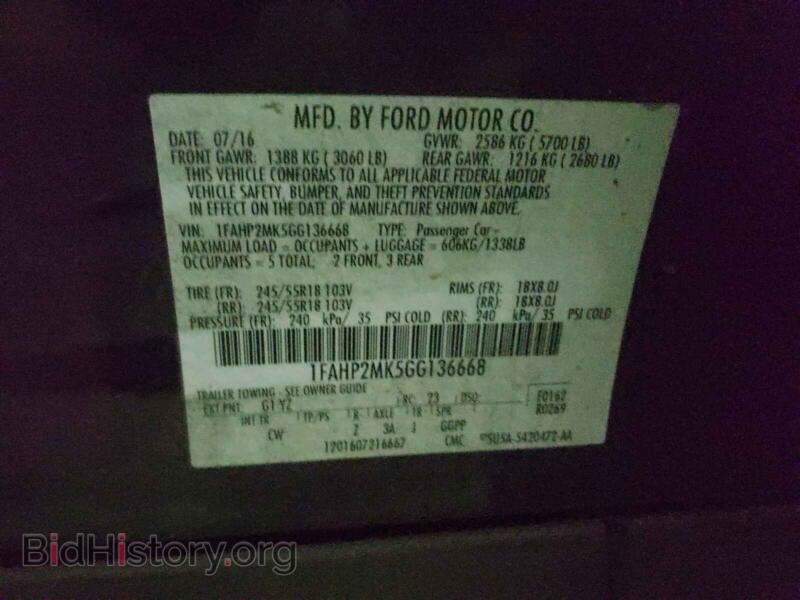2016 Ford TAURUS (VIN 1FAHP2MK5GG136668) — фото 10 из 10