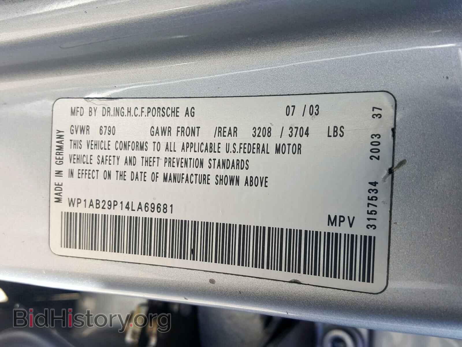 2004 PORSCHE CAYENNE - VIN: WP1AB29P14LA69681 - Photo 10