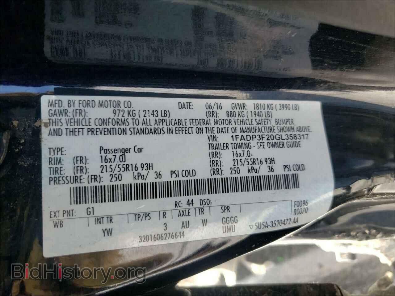 2016 FORD FOCUS - VIN: 1FADP3F20GL358317 - Photo 10