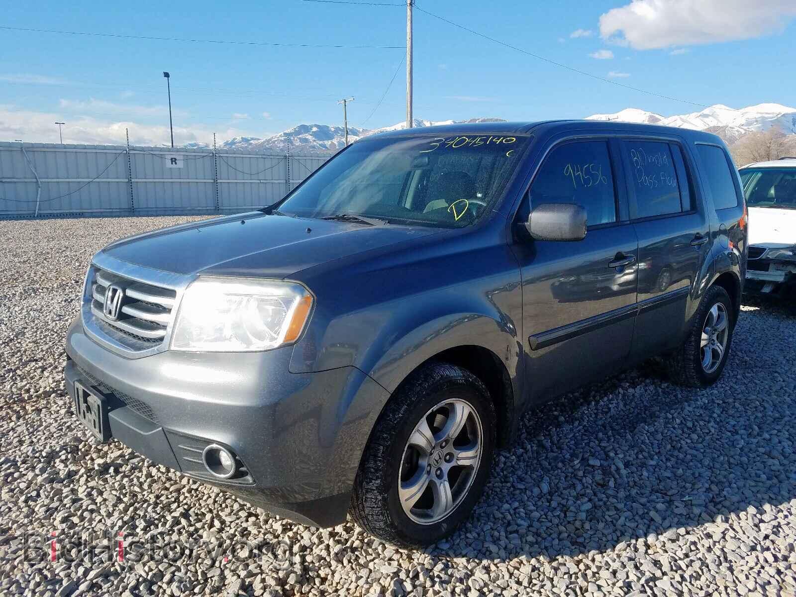 2012 HONDA PILOT - VIN: 5FNYF3H42CB012229 - Фото 2
