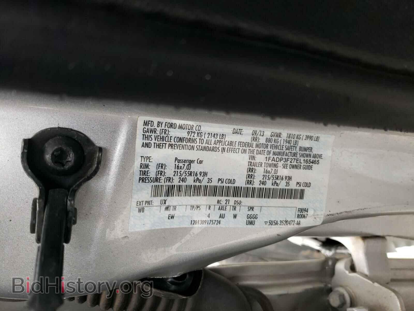 2014 FORD FOCUS - VIN: 1FADP3F27EL165465 - Фото 10