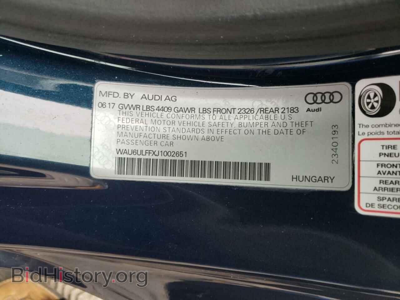 2018 AUDI A3 - VIN: WAU6ULFFXJ1002651 - Фото 10
