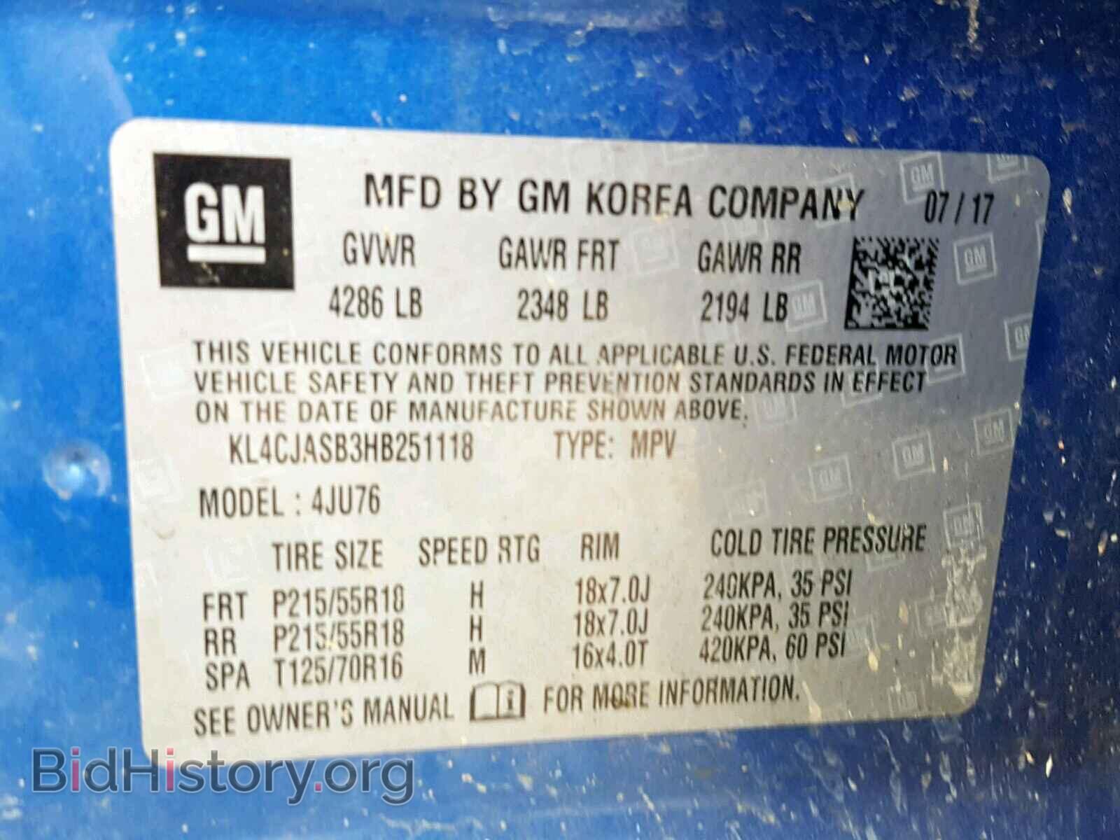 2017 BUICK ENCORE PRE - VIN: KL4CJASB3HB251118 - Photo 10