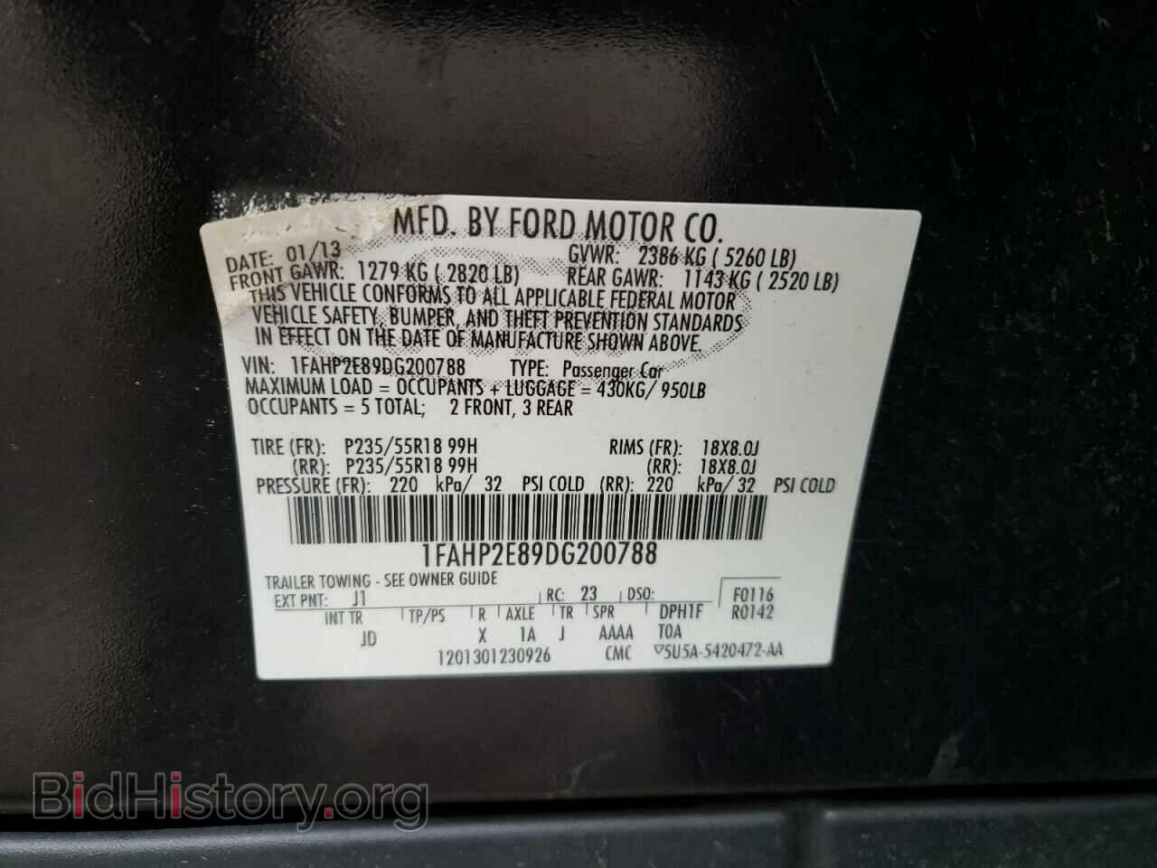 2013 FORD TAURUS - VIN: 1FAHP2E89DG200788 - Фото 10