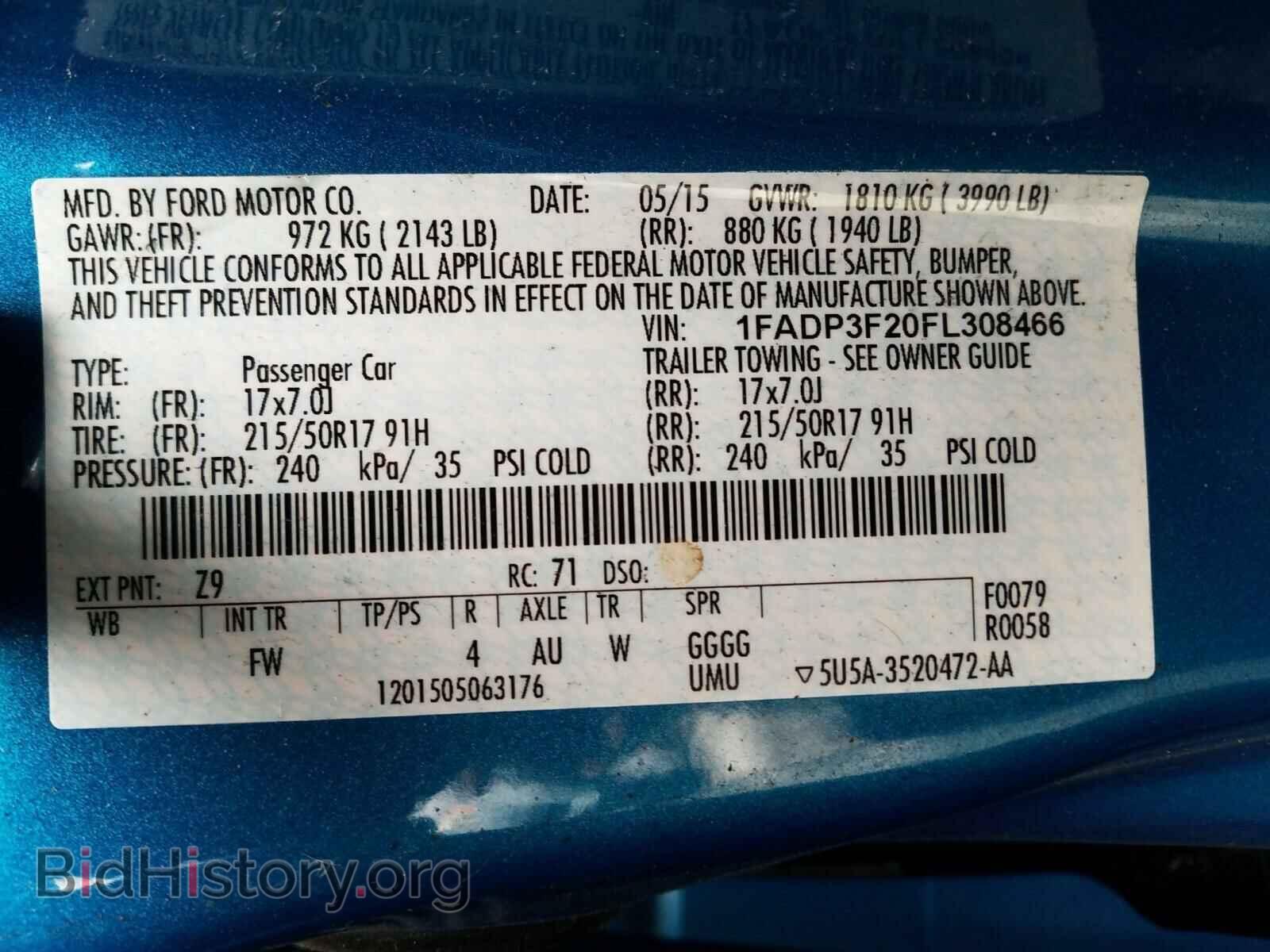 2015 FORD FOCUS - VIN: 1FADP3F20FL308466 - Photo 10