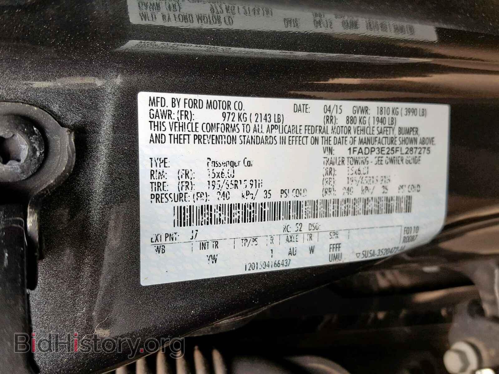2015 FORD FOCUS - VIN: 1FADP3E25FL287275 - Фото 10