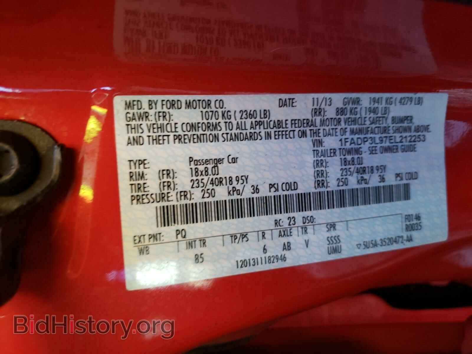 2014 FORD FOCUS - VIN: 1FADP3L97EL212253 - Фото 10