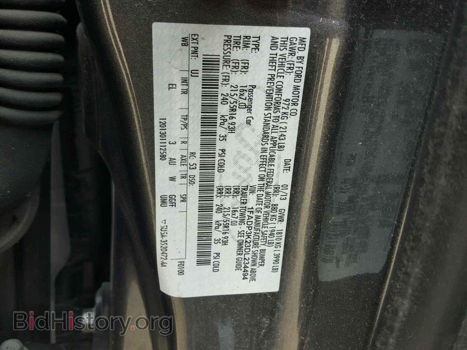 2013 FORD FOCUS - VIN: 1FADP3K23DL234494 - Photo 10