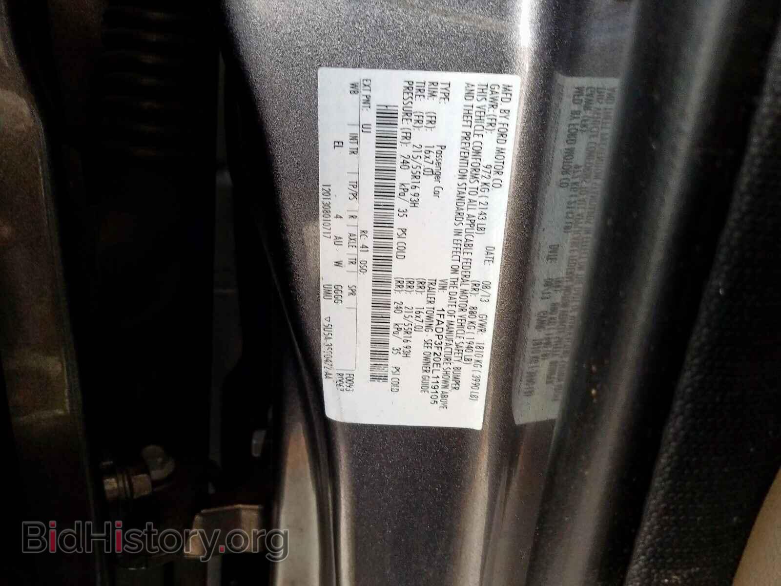 2014 FORD FOCUS - VIN: 1FADP3F20EL119105 - Фото 10