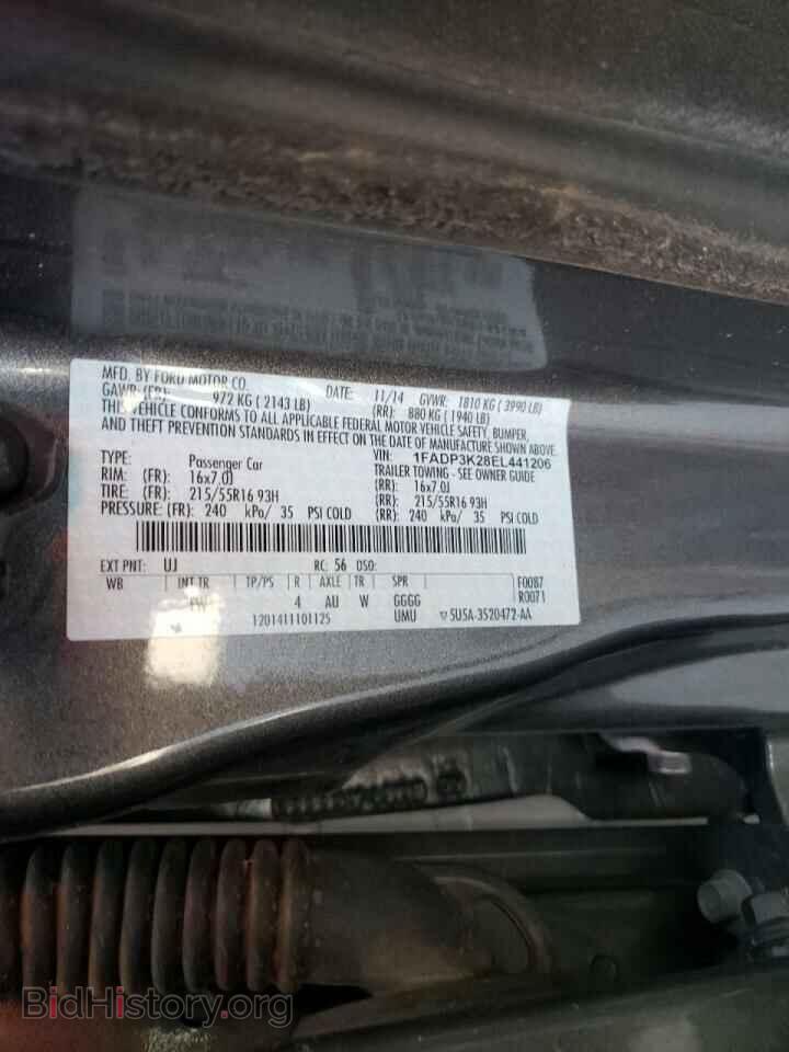 2014 FORD FOCUS - VIN: 1FADP3K28EL441206 - Фото 10