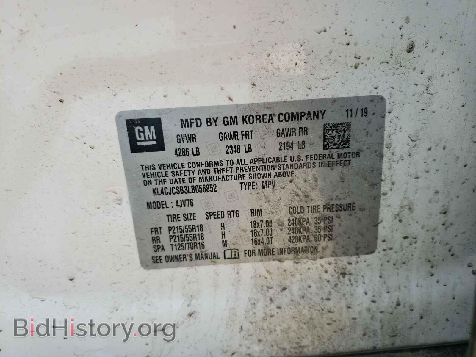 2020 BUICK ENCORE - VIN: KL4CJCSB3LB056852 - Photo 10