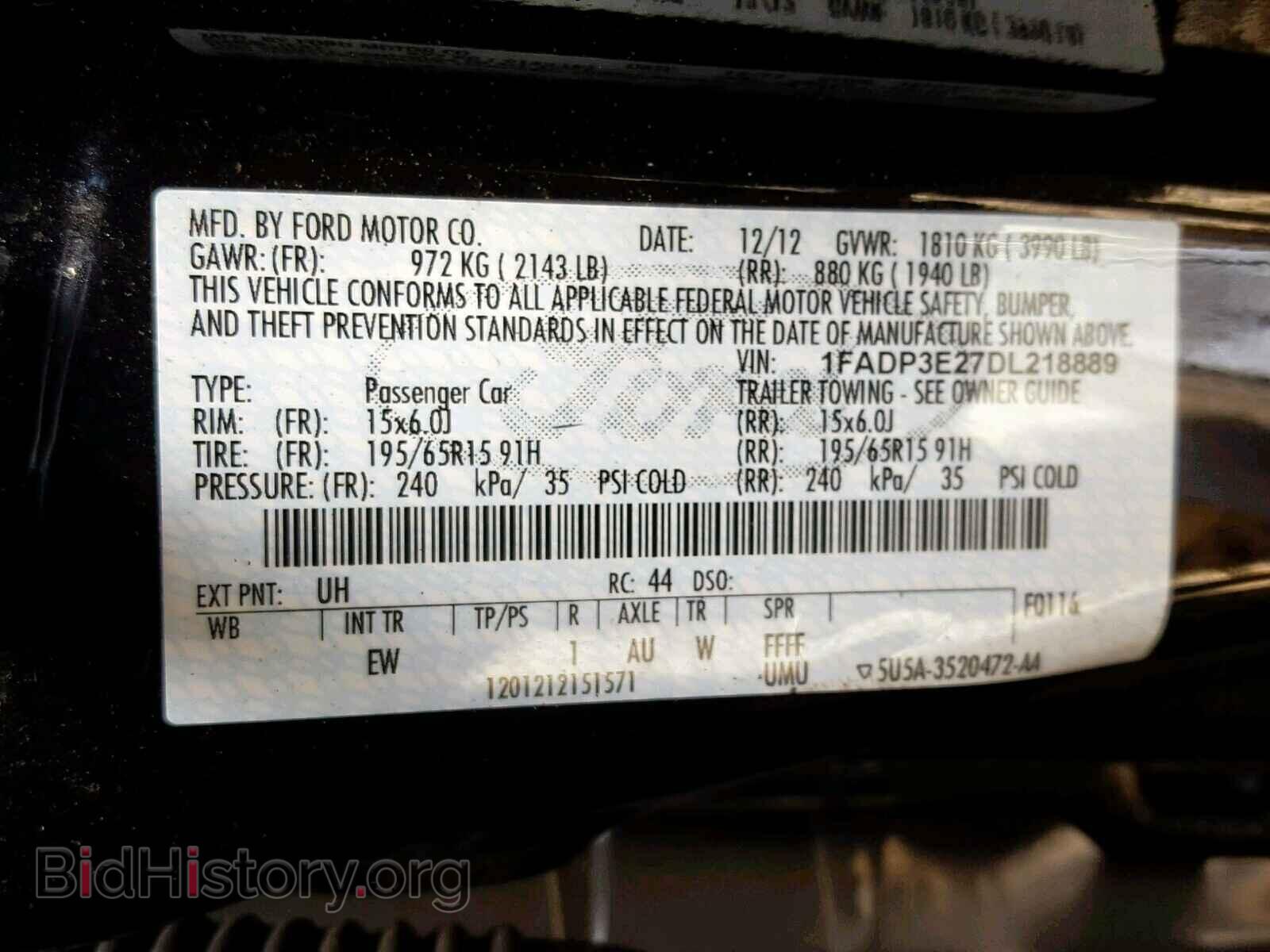 2013 FORD FOCUS - VIN: 1FADP3E27DL218889 - Photo 10