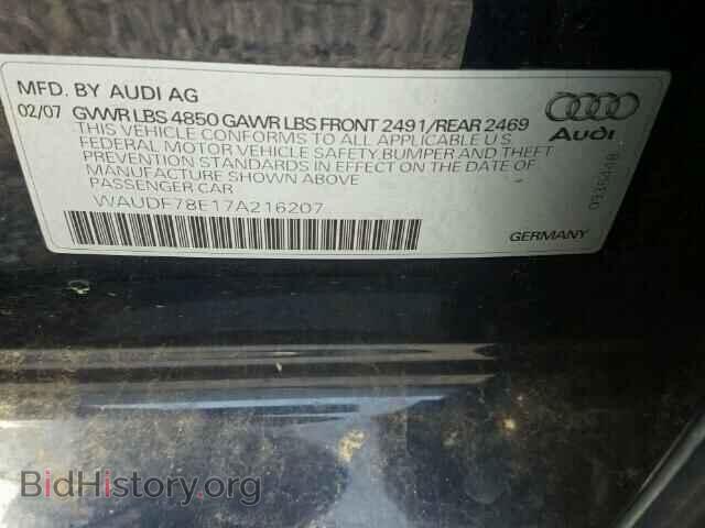 2007 AUDI A4 - VIN: WAUDF78E17A216207 - Фото 10