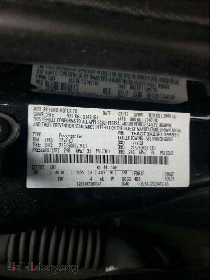 2015 FORD FOCUS - VIN: 1FADP3K23FL355531 - Фото 10