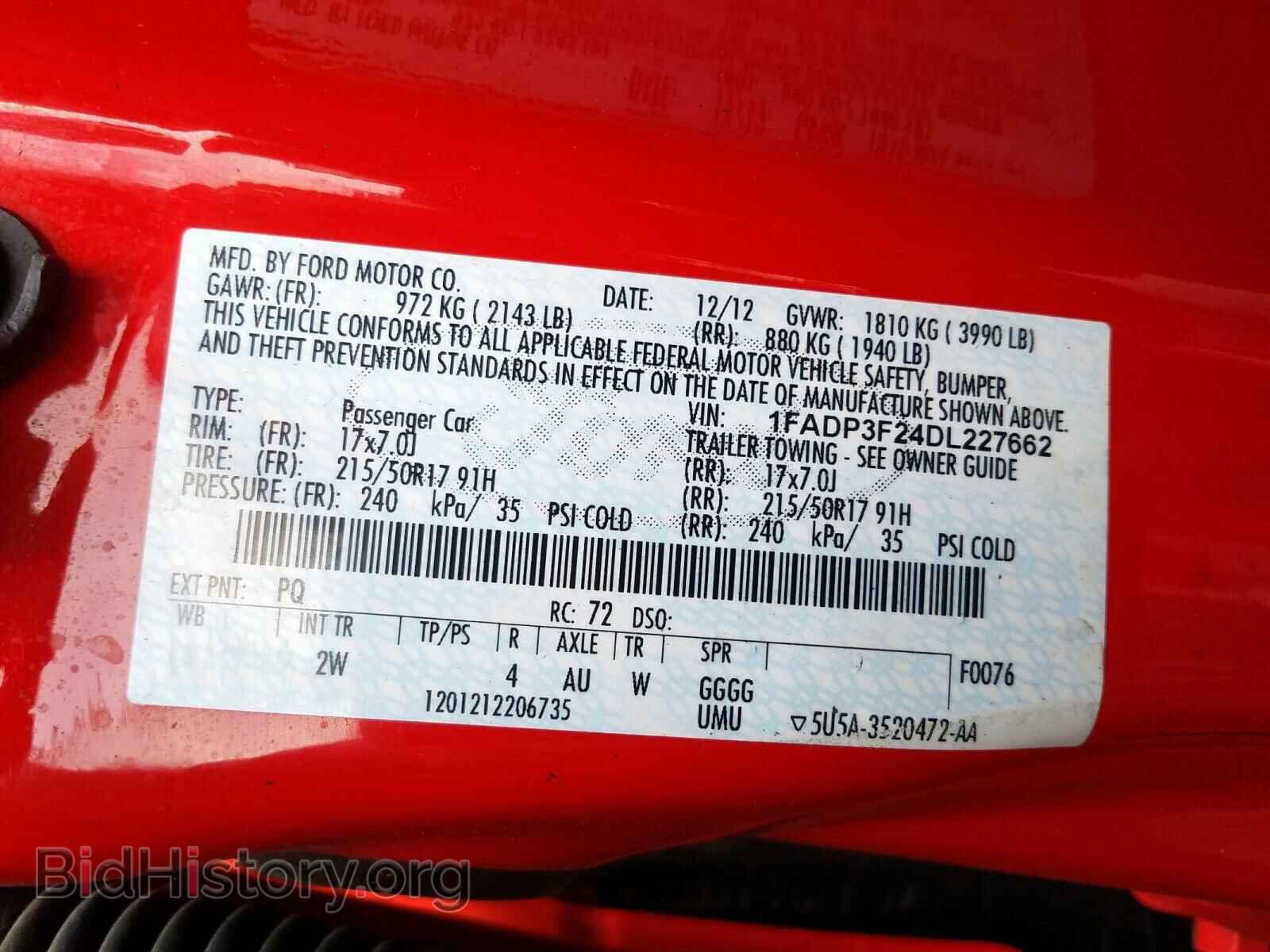 2013 FORD FOCUS - VIN: 1FADP3F24DL227662 - Photo 10