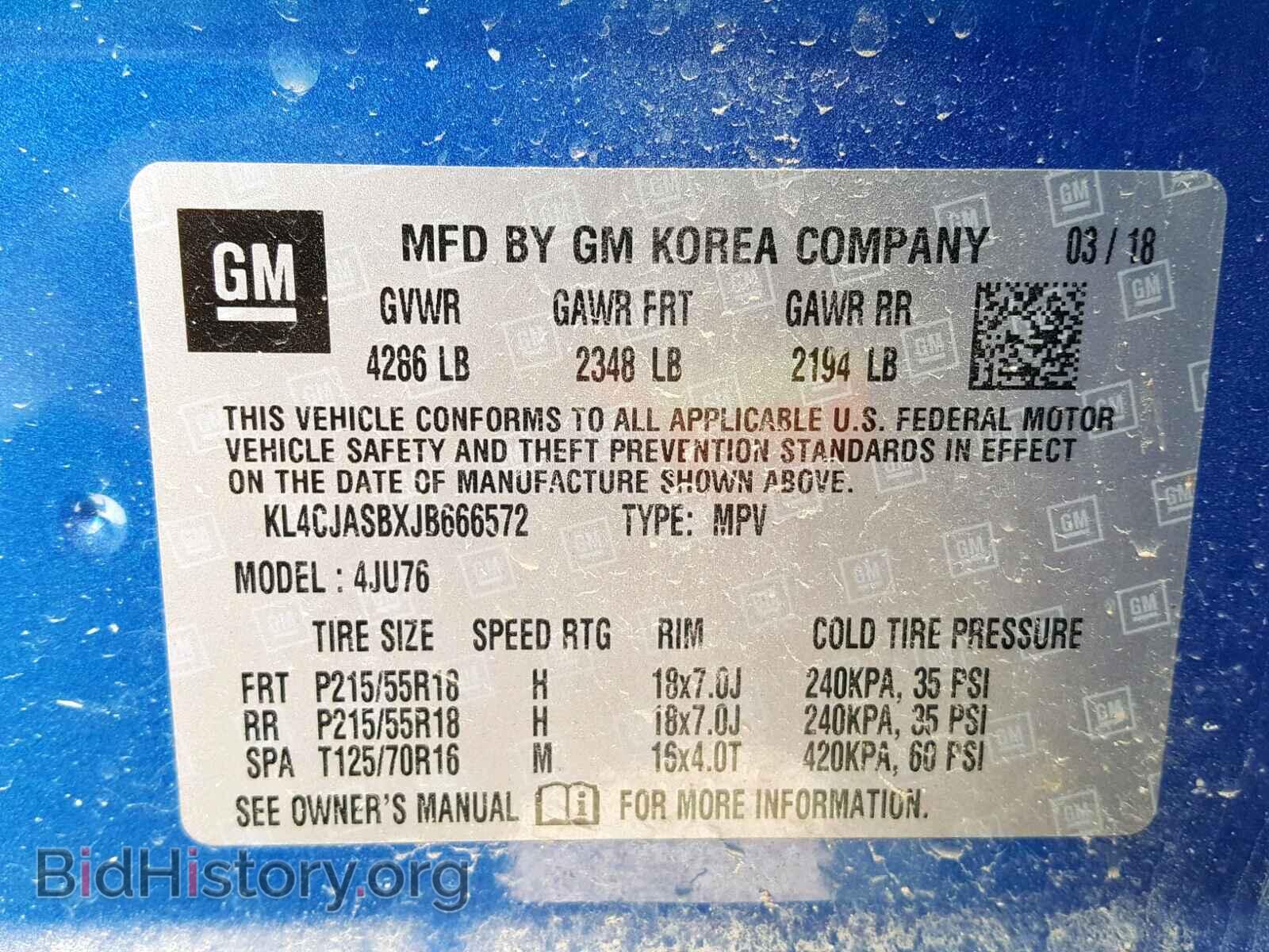 2018 BUICK ENCORE PRE - VIN: KL4CJASBXJB666572 - Photo 10