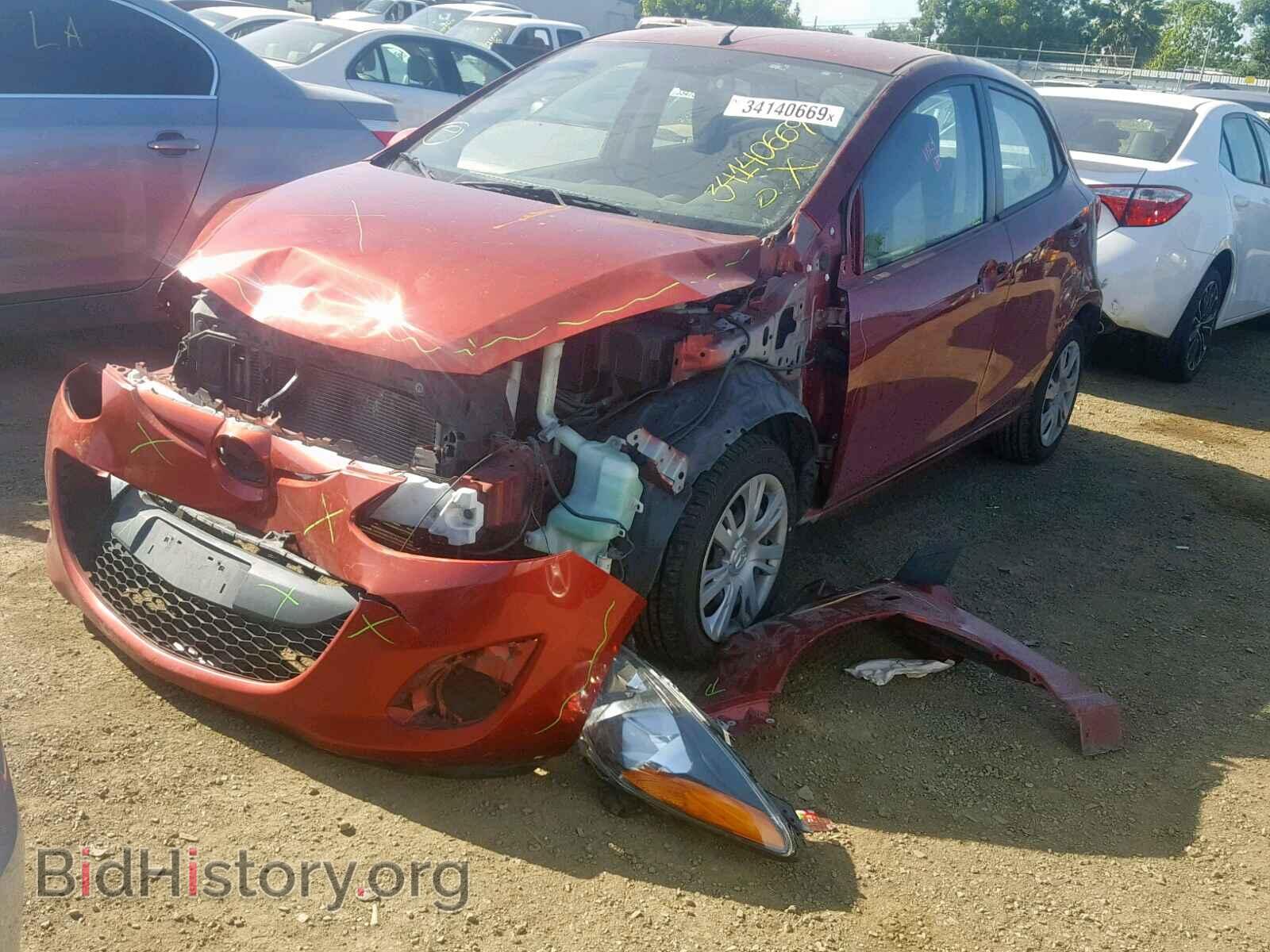 2014 MAZDA 2 - VIN: JM1DE1KZ1E0180701 - Фото 2