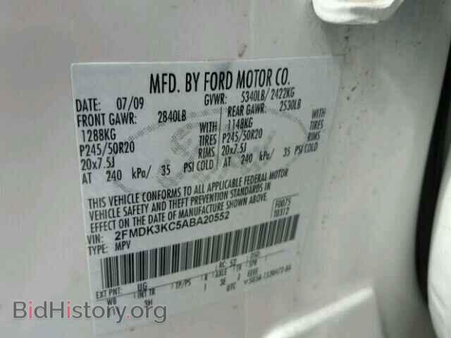 2010 FORD EDGE - VIN: 2FMDK3KC5ABA20552 - Фото 10