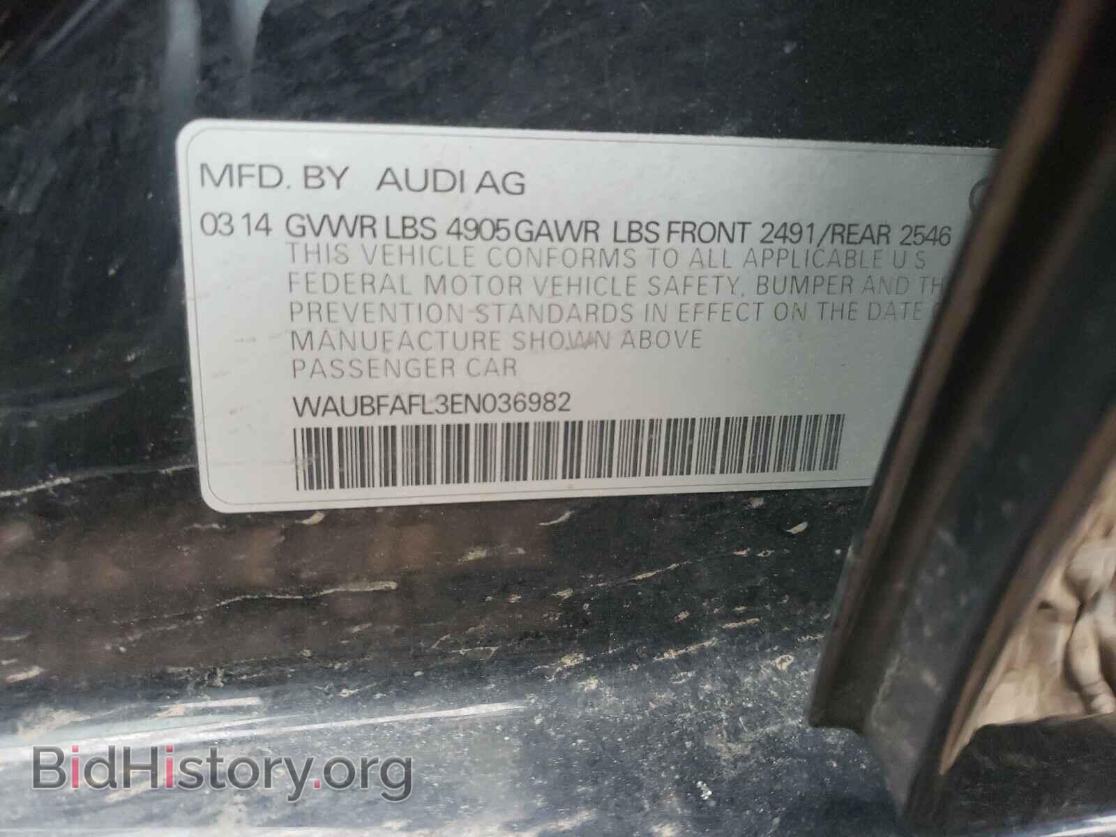 2014 AUDI A4 - VIN: WAUBFAFL3EN036982 - Photo 10