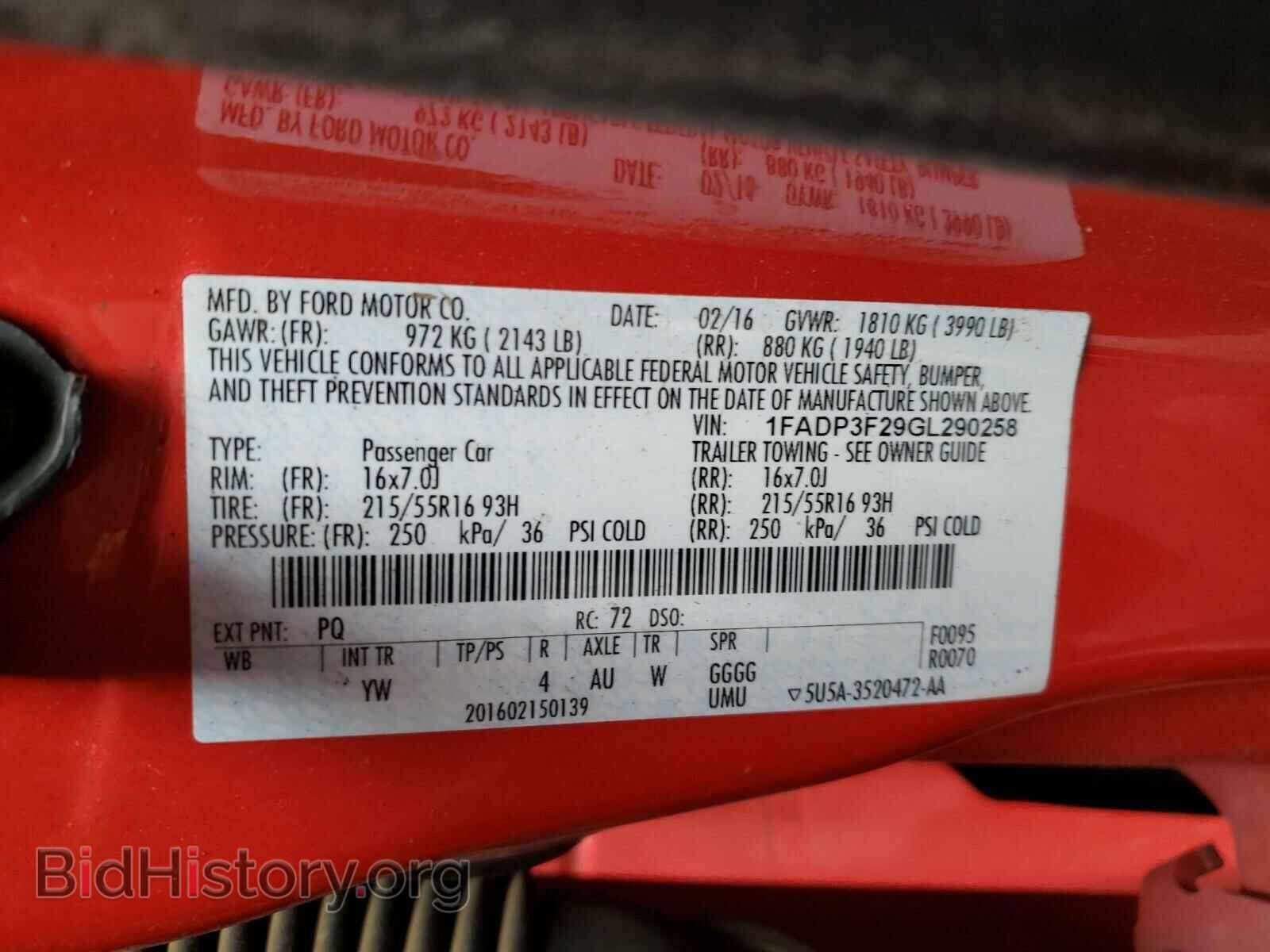 2016 FORD FOCUS - VIN: 1FADP3F29GL290258 - Photo 10
