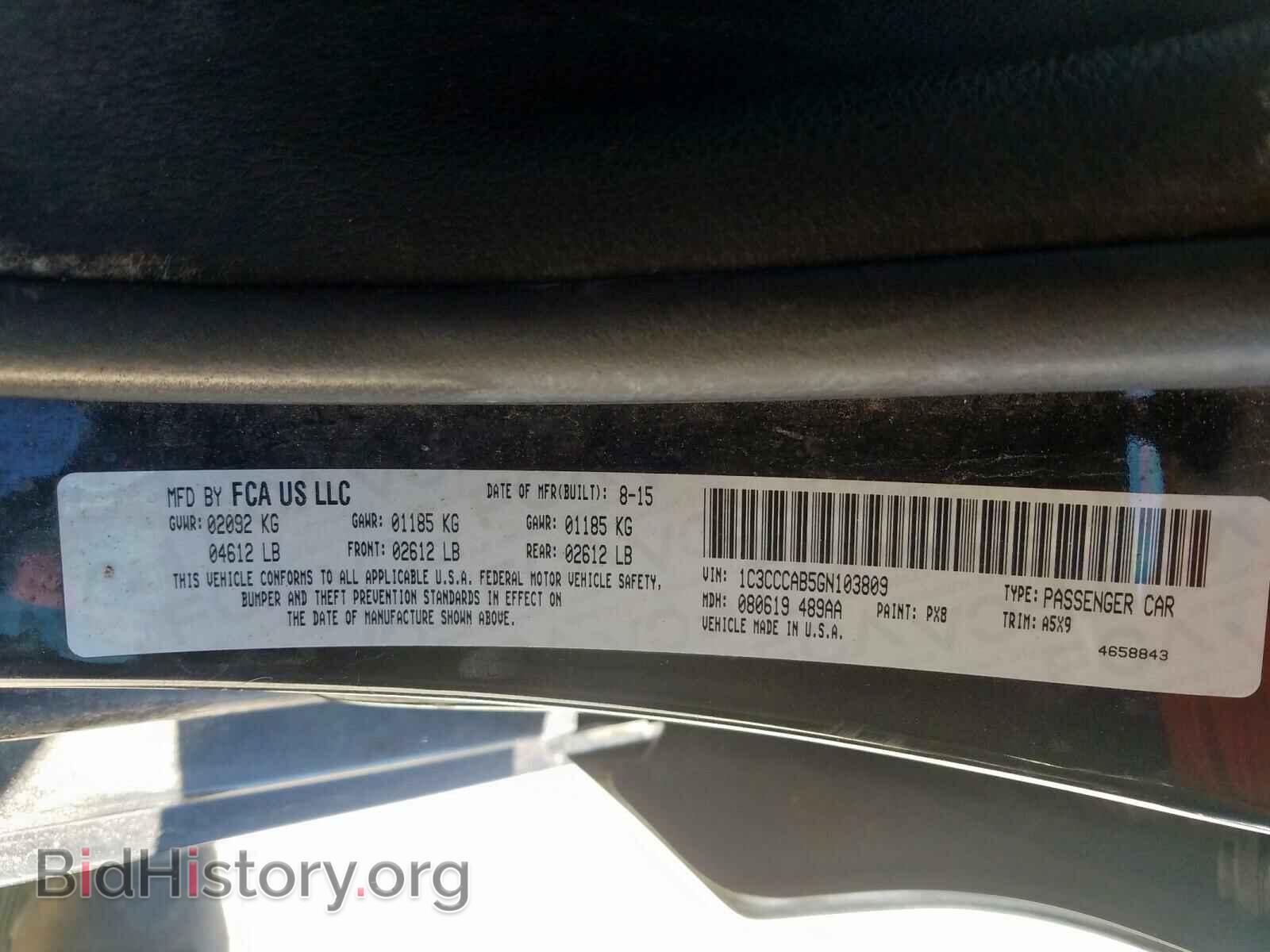 2016 CHRYSLER 200 - VIN: 1C3CCCAB5GN103809 - Photo 10