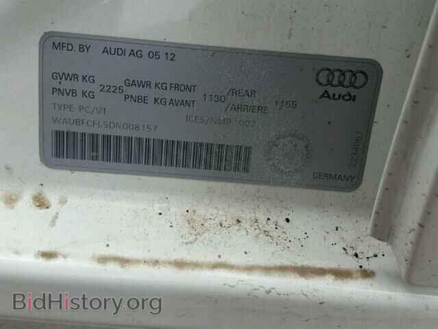 2013 AUDI A4 - VIN: WAUBFCFL5DN008157 - Фото 10
