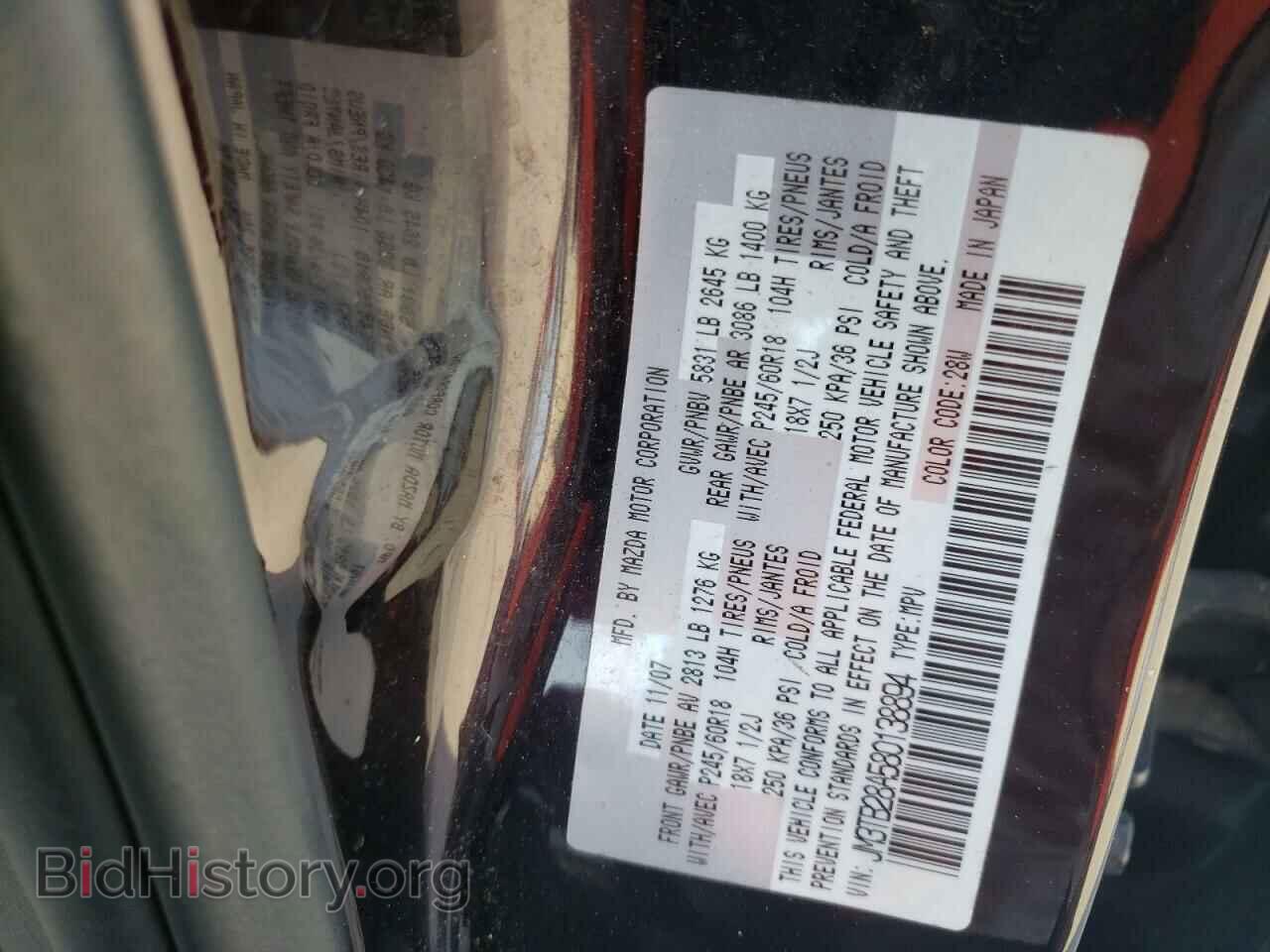 2008 MAZDA CX-9 - VIN: JM3TB28A580138894 - Фото 10