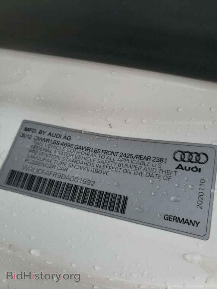 2013 AUDI A5 - VIN: WAUCFAFR9DA001992 - Фото 10
