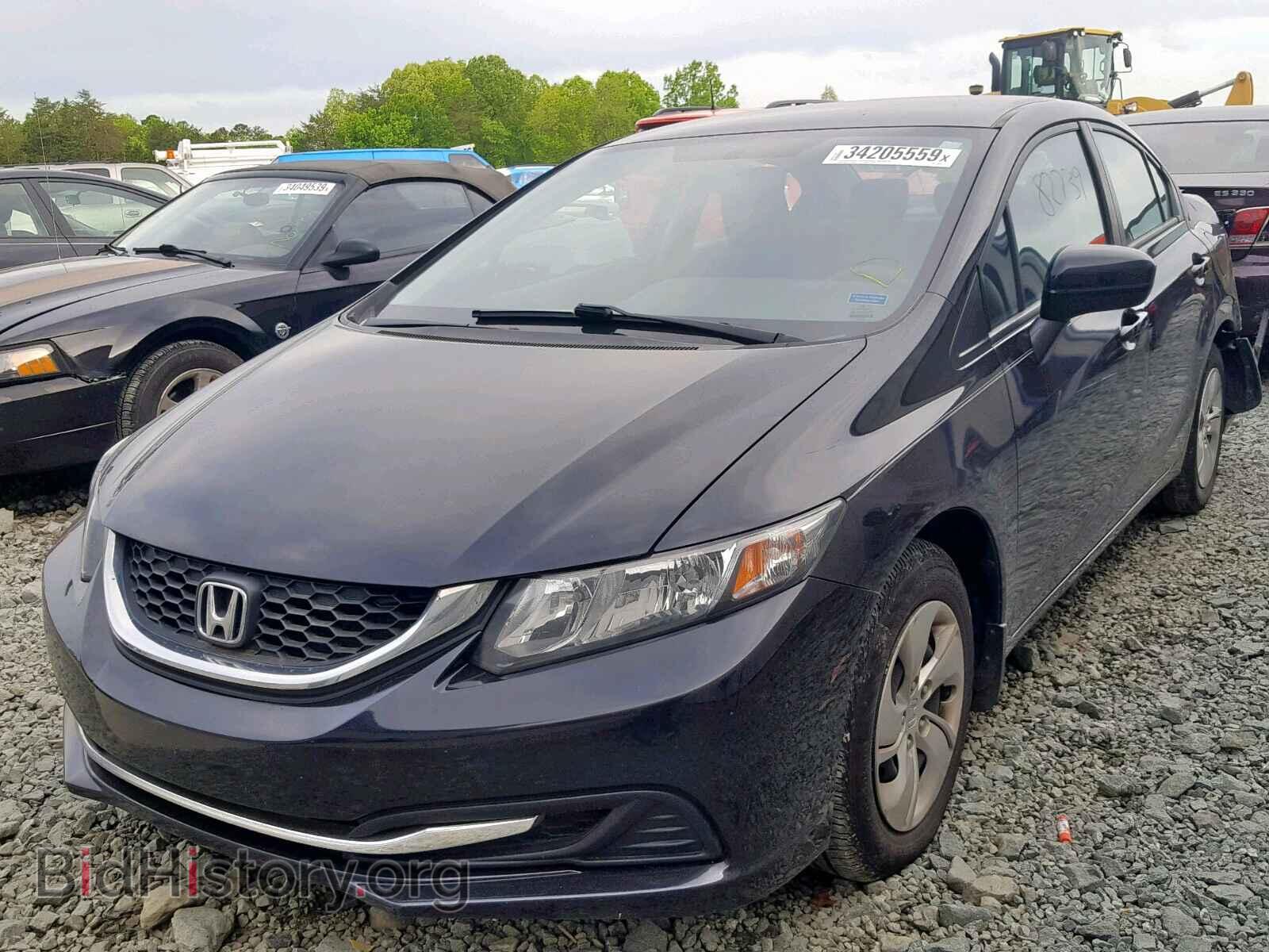 2014 HONDA CIVIC LX - VIN: 2HGFB2F52EH508607 - Фото 2