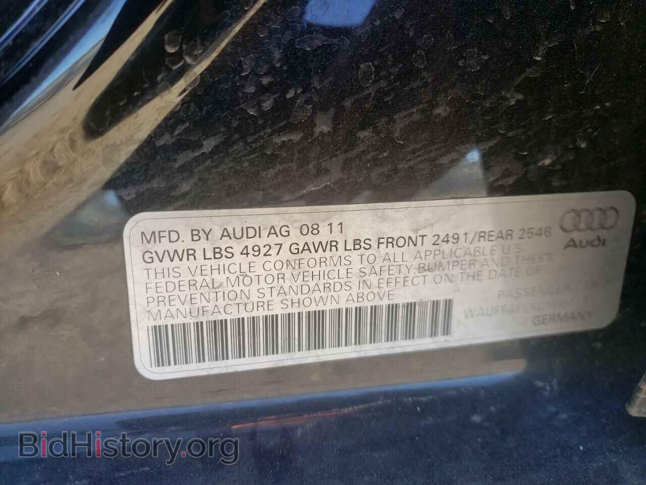 2012 AUDI A4 - VIN: WAUFFAFLXCN007137 - Фото 10