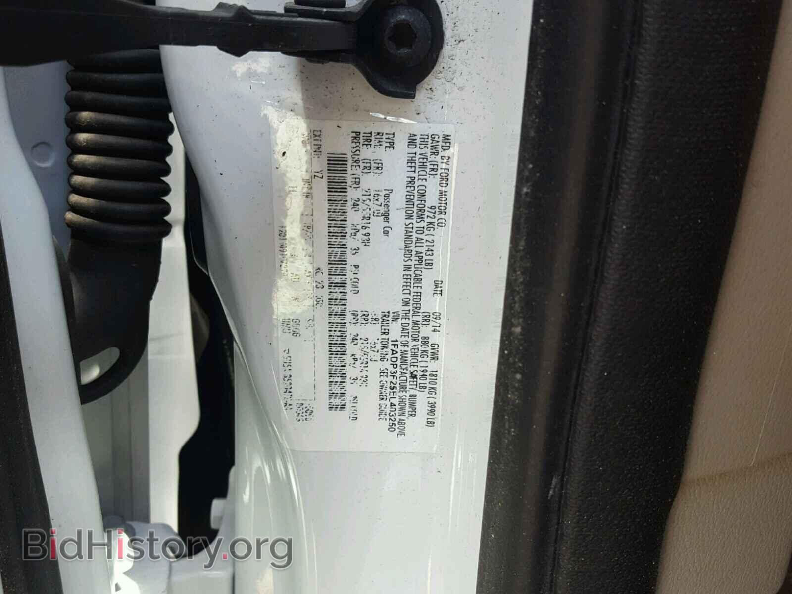 2014 FORD FOCUS - VIN: 1FADP3F25EL403250 - Фото 10