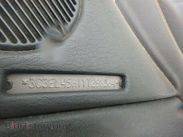 2000 CHRYSLER SEBRING - VIN: 3C3EL45H1YT298564 - Фото 9