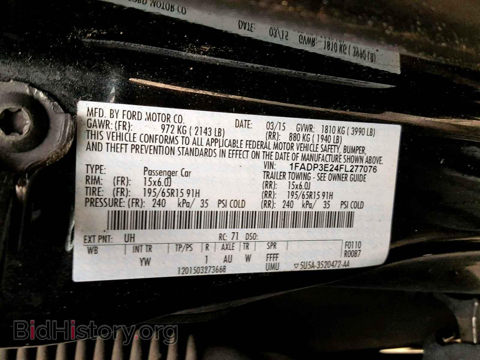 2015 FORD FOCUS - VIN: 1FADP3E24FL277076 - Photo 10