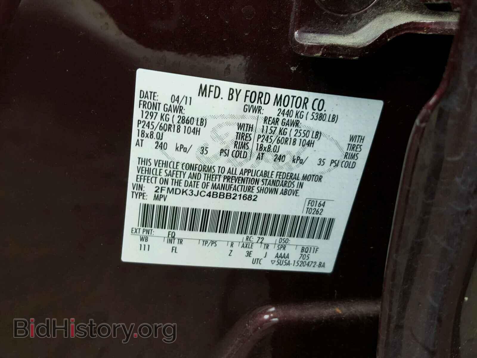 2011 FORD EDGE - VIN: 2FMDK3JC4BBB21682 - Photo 10