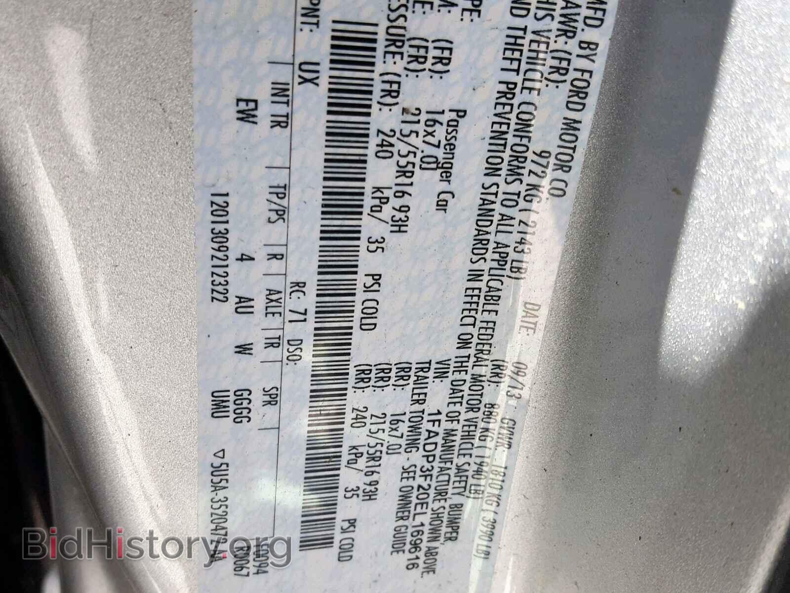 2014 FORD FOCUS SE - VIN: 1FADP3F20EL169616 - Фото 10