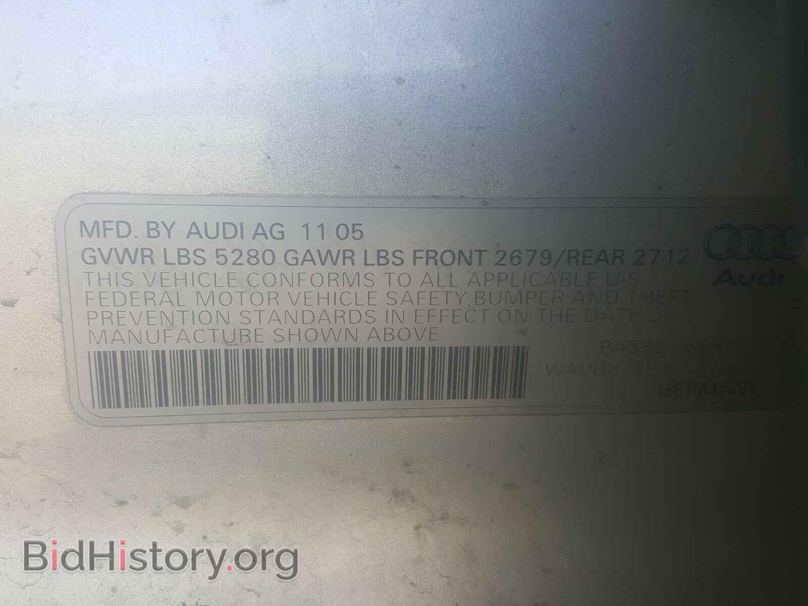 2006 AUDI A6 - VIN: WAUDH74F06N099090 - Фото 10