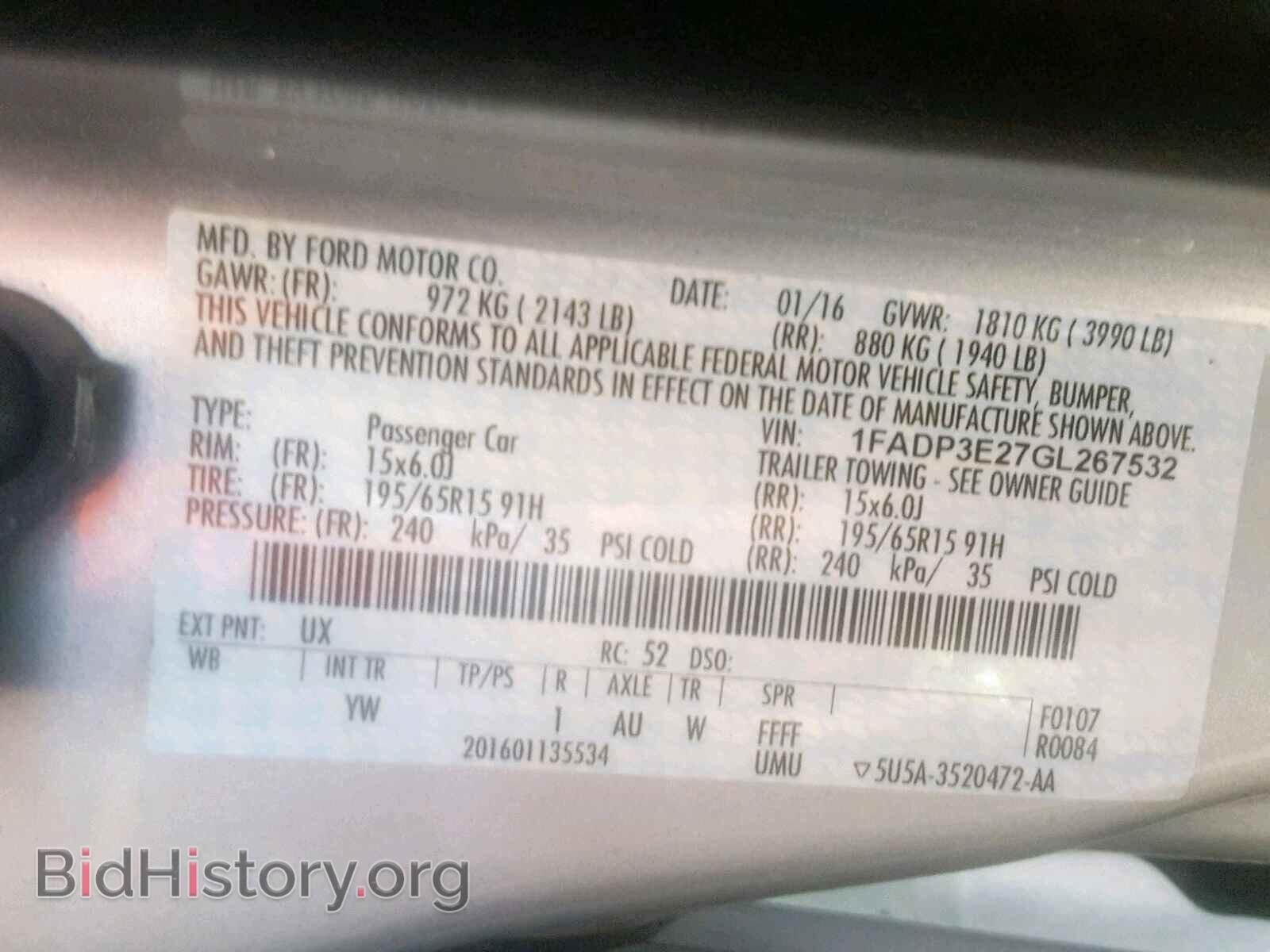 2016 FORD FOCUS - VIN: 1FADP3E27GL267532 - Photo 10