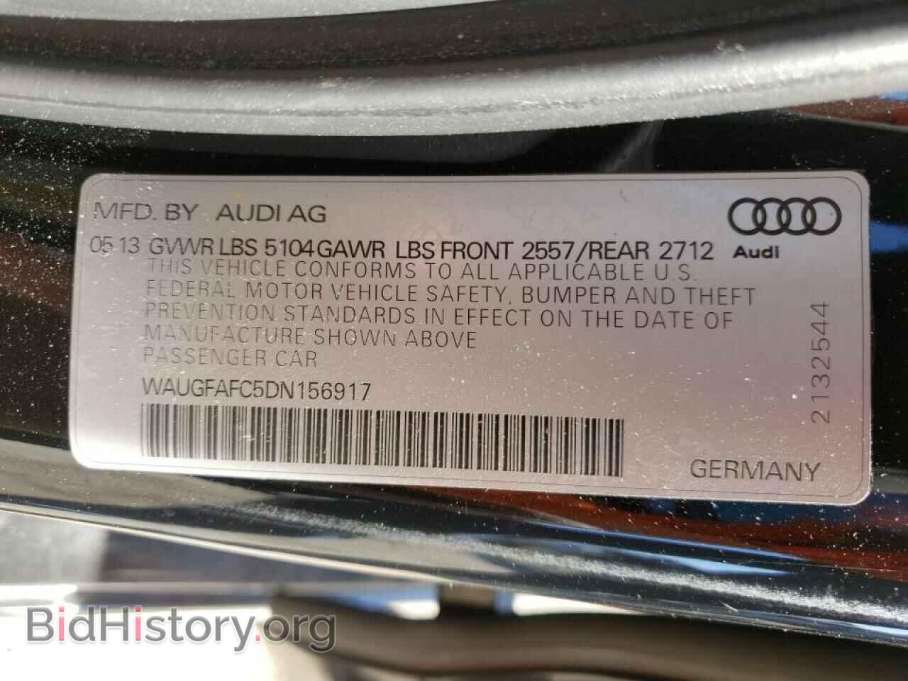 2013 AUDI A6 - VIN: WAUGFAFC5DN156917 - Фото 10