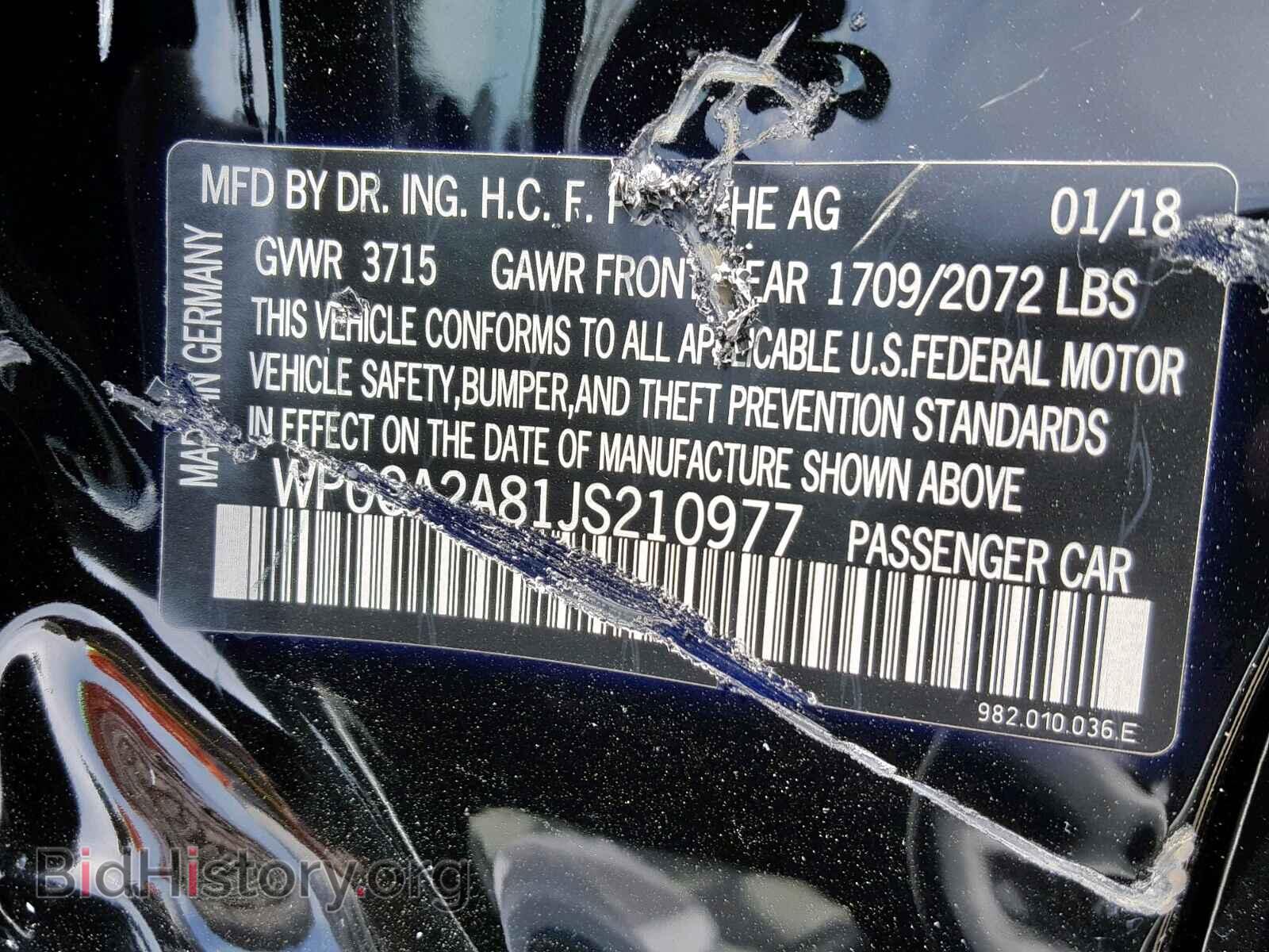 2018 PORSCHE BOXSTER - VIN: WP0CA2A81JS210977 - Фото 10