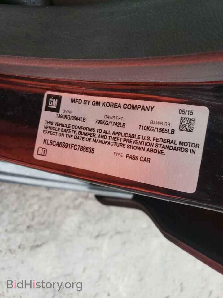 2015 CHEVROLET SPARK - VIN: KL8CA6S91FC788635 - Фото 10