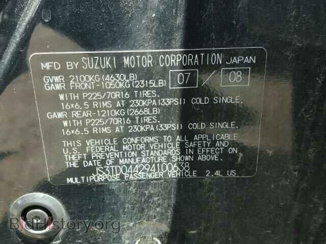 2009 SUZUKI GR VITARA - VIN: JS3TD044294100638 - Фото 10