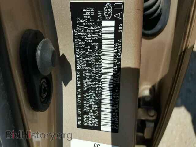 2012 TOYOTA COROLLA - VIN: 2T1BU4EE1CC806500 - Фото 9