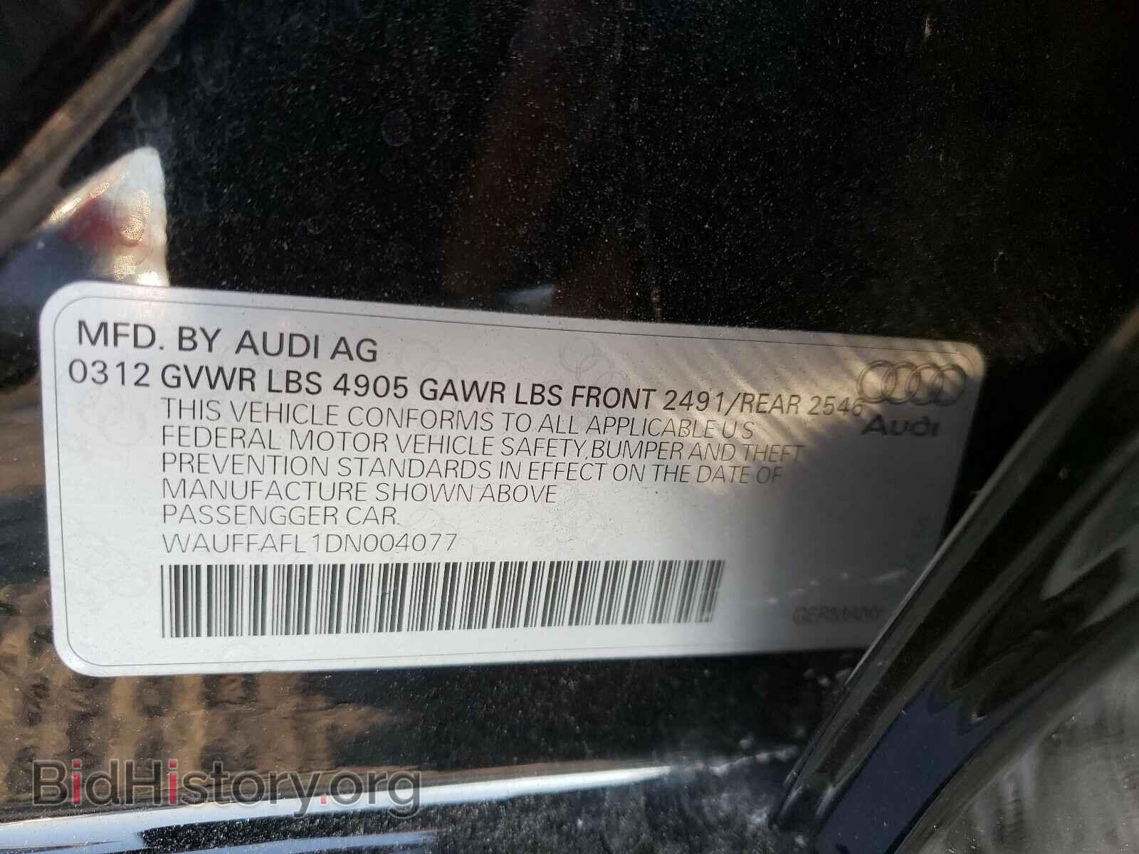2013 AUDI A4 - VIN: WAUFFAFL1DN004077 - Фото 10