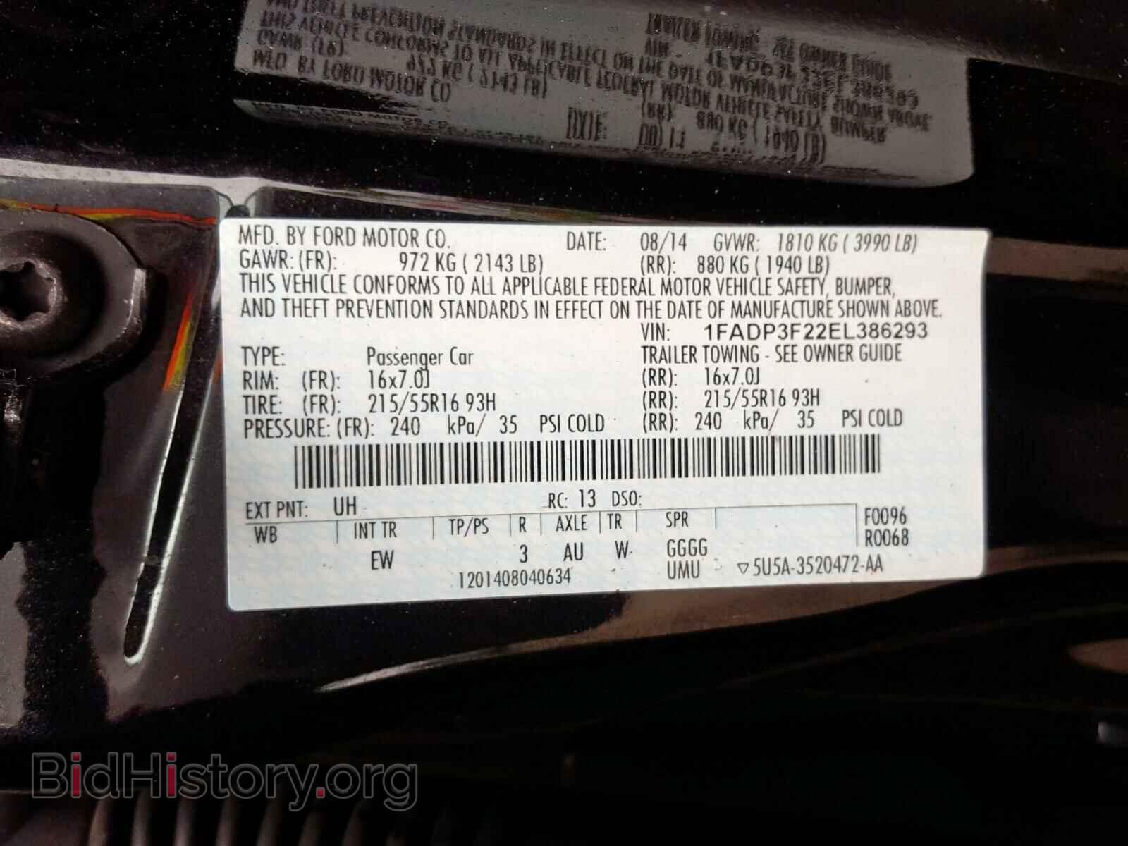 2014 FORD FOCUS - VIN: 1FADP3F22EL386293 - Photo 10