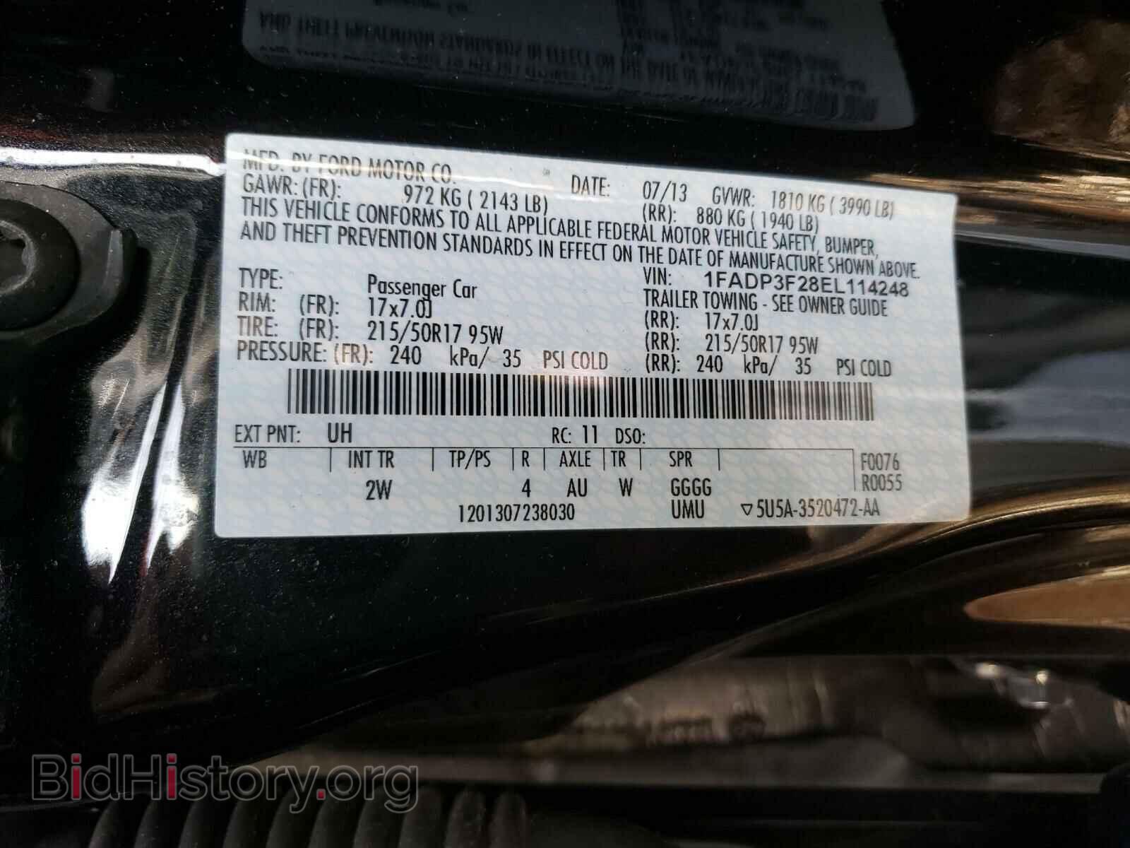 2014 FORD FOCUS - VIN: 1FADP3F28EL114248 - Photo 10
