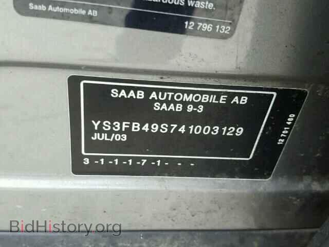 2004 SAAB 9 3 - VIN: YS3FB49S741003129 - Фото 10