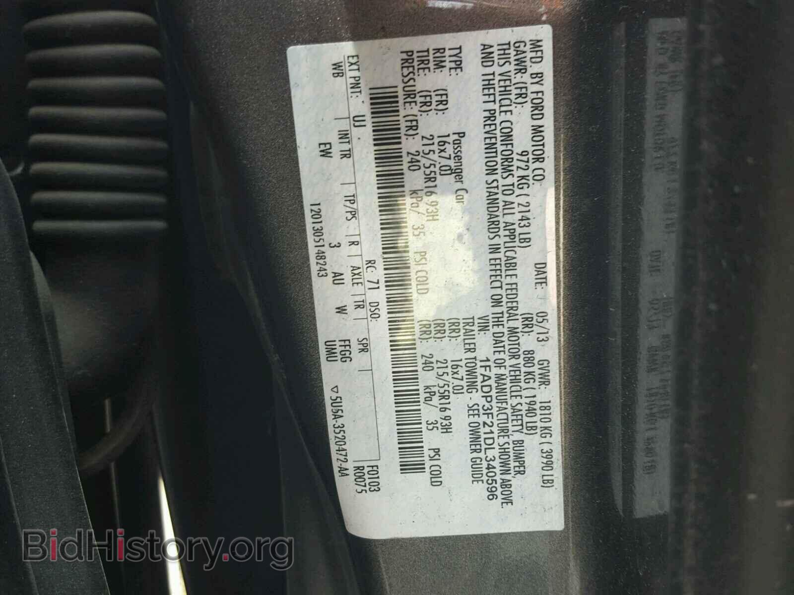 2013 FORD FOCUS - VIN: 1FADP3F21DL340596 - Photo 10