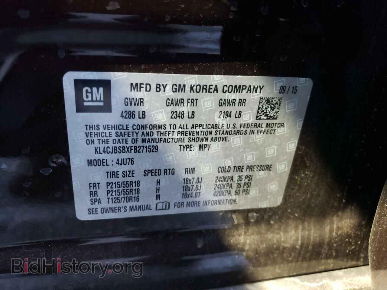 2015 BUICK ENCORE - VIN: KL4CJBSBXFB271529 - Photo 10