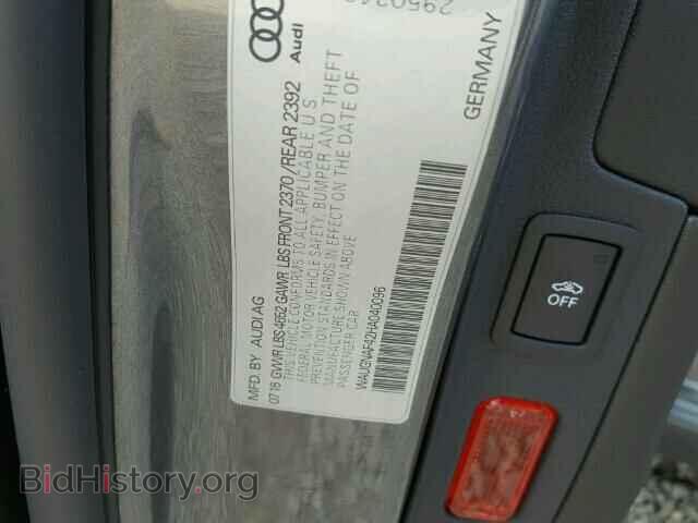 2017 AUDI A4 - VIN: WAUGNAF42HA040096 - Фото 10